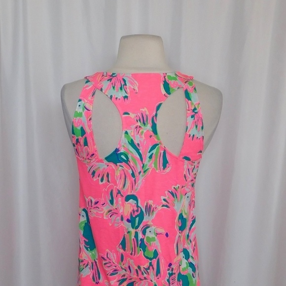 LILLY PULITZER Toucan Can Monterey Tank Top Dragonfruit Pink Summer X-Small - Picture 10 of 14